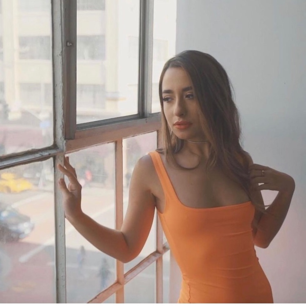 The Angelique Neon Orange Dress